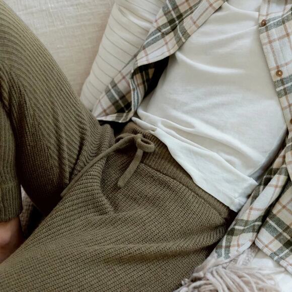 Jenni Kayne Alpaca Merino Wool Fisherman Jogger Sweatpant - Picture 5 of 8